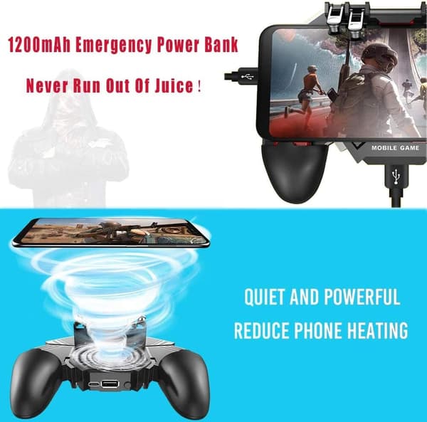 2025 Seneste Model Mobil Spilcontroller til iPhone & Android, Pubg Mobil Controller med Køleventilator, Telefon Triggere til Gaming, Gaming
