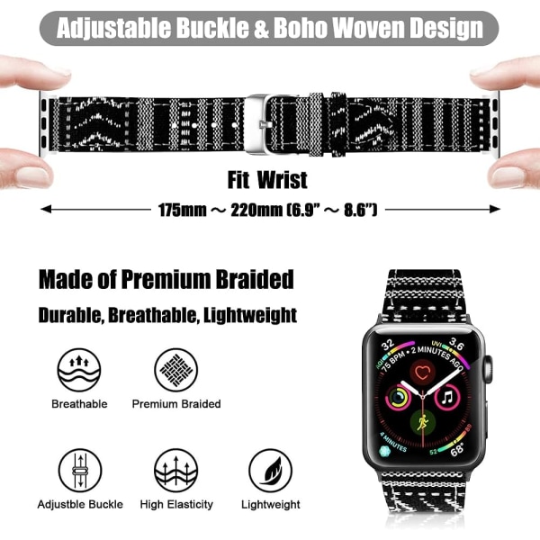 betald Boho Band kompatibel med Apple Watch 45/44/42mm 41/40/38mm,