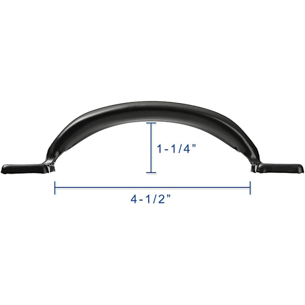 V171 6-1/2\" Svarta Dörrstänger - 2-pack Hög Kvalitet, Stark och Hållbar