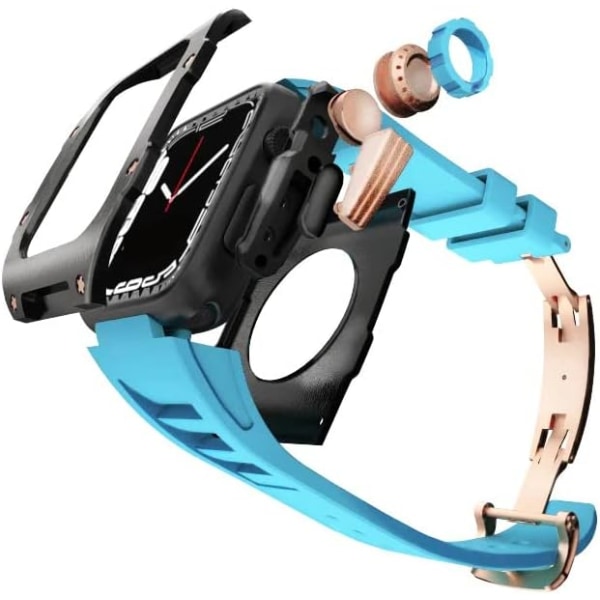 Rm mod kit för Apple Watch Series 8 7 45mm Metall Bluebr For 6 5 4 se 44MM