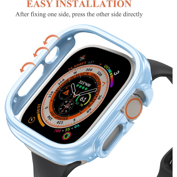 6-pack kompatibel med Apple Watch Ultra case 49 mm [INGEN skärm