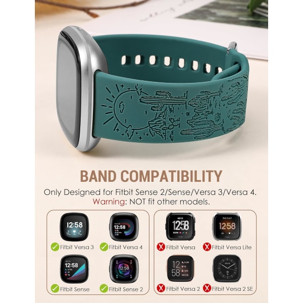 Kompatibel med Fitbit Sense/Sense 2 Band/Versa 3/Versa 4 Watch Bands