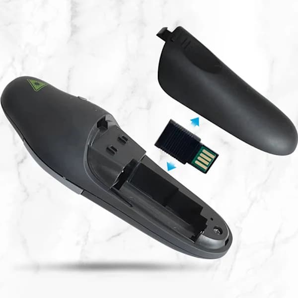 Trådløs USB Powerpoint Præsentation PPT Flip Pen Pointer Klik sort one-size