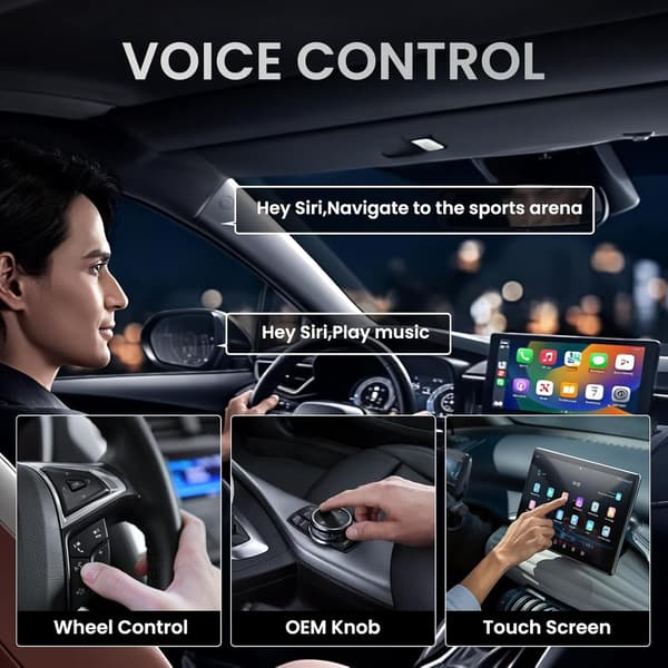 2026 uppgraderad 3-i-1 trådlös CarPlay-adapter, stöder dubbla 2.4/5GHz WiFi och Bluetooth 5.0 automatisk anslutning (för Android) Blue-silver Android