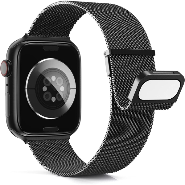 Magnetiskt armband för Apple Watch Band 41mm 40mm 38mm 49mm 45mm Black 38MM/40MM/41MM