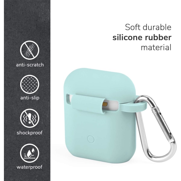 Airpods case. Silikonskyddande stötsäker trådlös