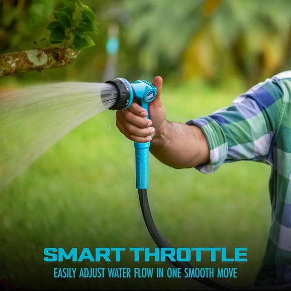 102 Heavy-Duty Metal Multi-Function Hose Nozzle with Smart Throttle and 7 Sprayer Patterns