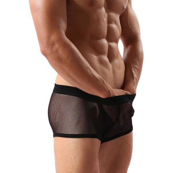 2025 Senaste Modell Herrkalsonger Sexiga Mesh Andningsbara Boxerkalsonger Låg Midja Coola Boxershorts Paket