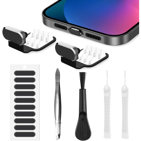 Iphone Dust Plug Speaker Cover Kit för telefonladdningsport