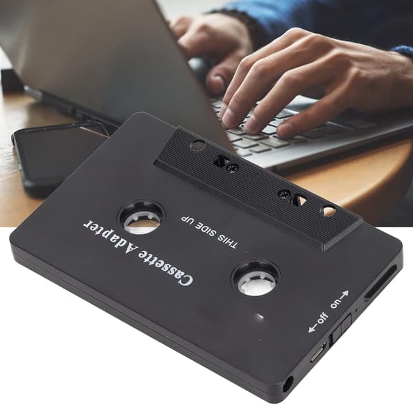 Bluetooth-kasettiadapteri melunvaimennuksella, stereo autoon ja tablettiin