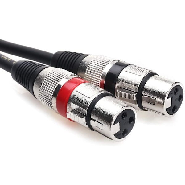 Dubbel XLR till 3,5 mm Jack Mikrofonkabel