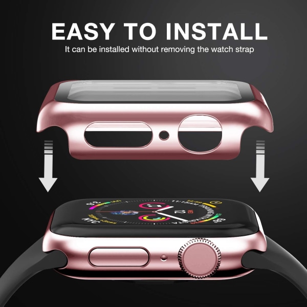 Fodral Kompatibelt med Apple Watch 38MM Serie rose pink 3/2/1 38mm