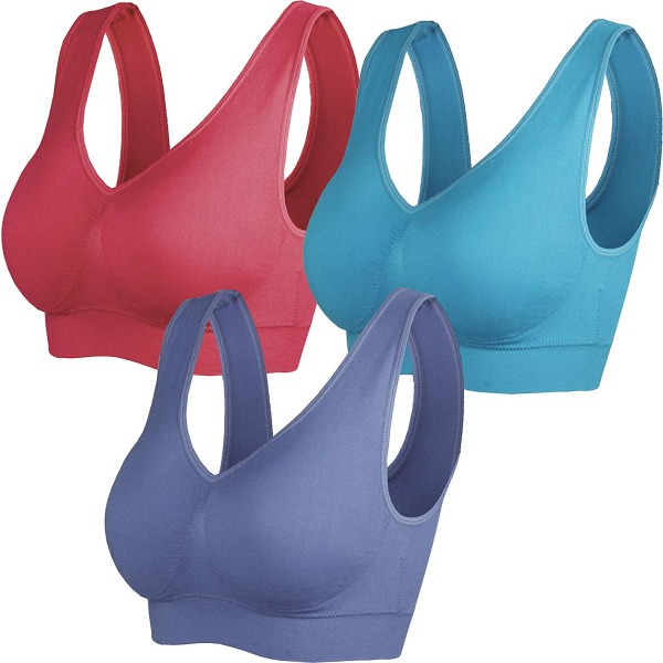 3-pack Dam Ultimat Komfortabel M-stöd Sömlös Trådlös Style-kyy-031 5XL