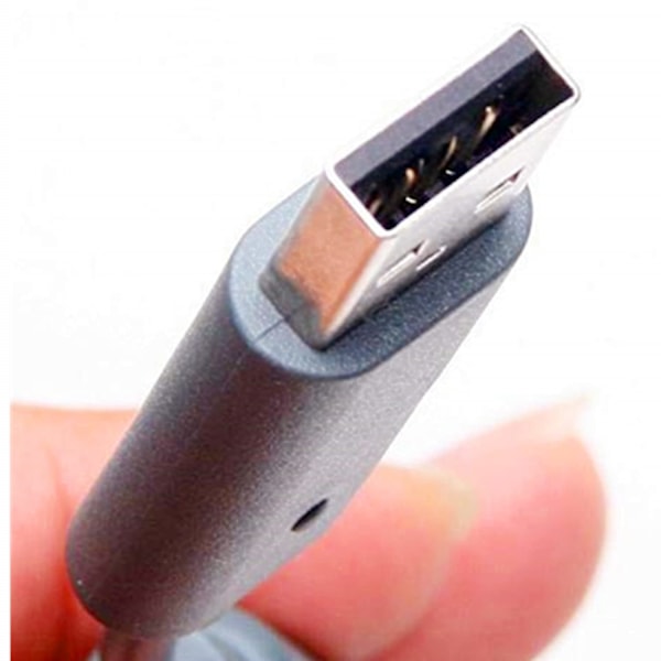 Högkvalitativt, helt nytt 2-pack ersättningsdongel USB-sladd för Xbox 360 trådbundna handkontroller - Mörkgrå