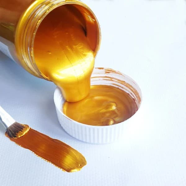 100 ml guld metallic akrylfärg Guld