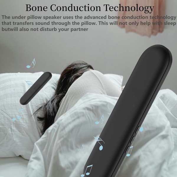 2025 Seneste Model Under Pude Højttaler Bluetooth, Mini Bone Conduction Højttaler, Bluetooth Sleep Headphones med Display til Sovende, Sov