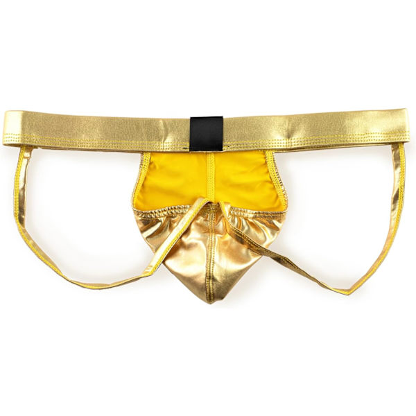 2025 Senaste Modell Herr Sexig Stringkalsong Underkläder Jockstrap Kalsonger Metalliska Underkläder med Påse Jock Straps Lingerie för Män Passar 6-12 Go