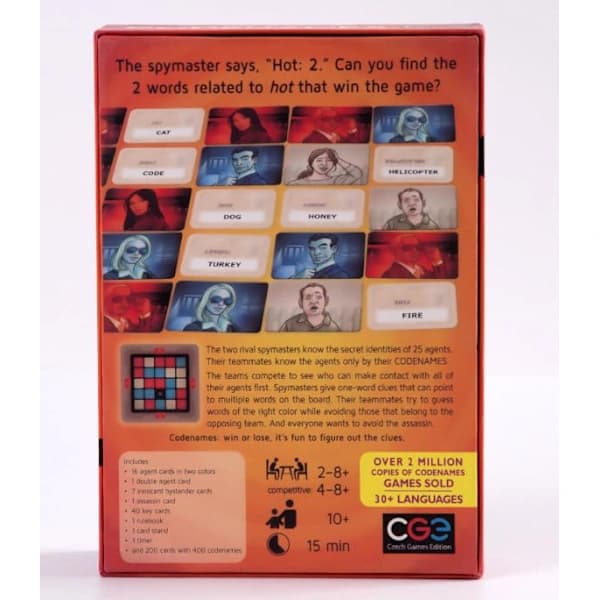 Codenames Against Humanity brætspilskort