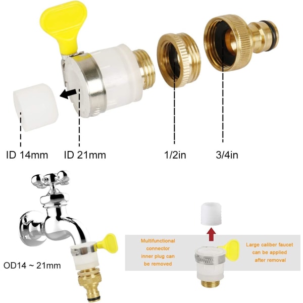 Blandare Tap Connector - Universal Kranadapter med Snabbkoppling