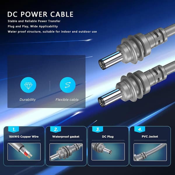 9.84FT Mini USB C til DC strømkabel 3 i 1, Mini DC strømkabel cigarettænder, Mini kabel 12V-24V DC bilstrømkabel til Mini tilbehør