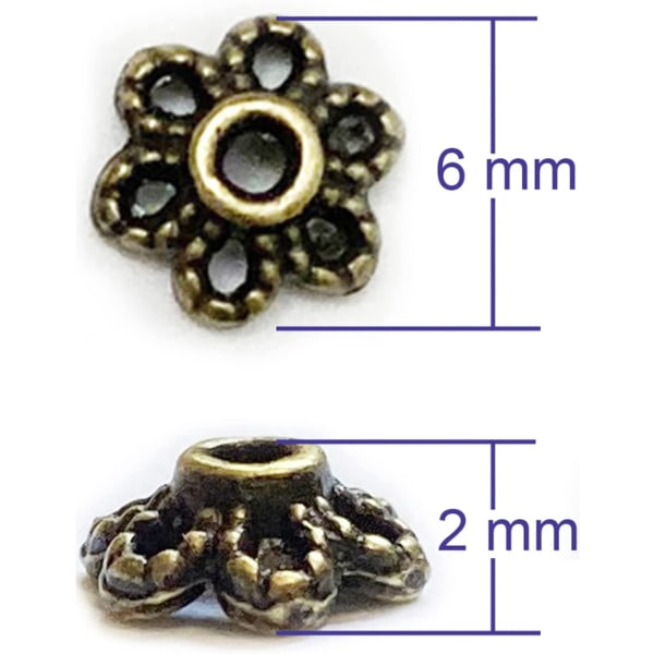 Mässing små pärlor (passar 8 mm 10 mm runda pärlor) för smycken