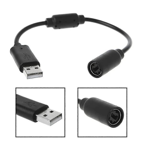 USB Breakaway-kabeladapterledning erstatning til Xbox 360 kablet spilcontroller