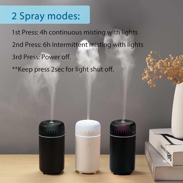 2025 Senaste Modell Bil Diffuser Luftfuktare USB Aromaterapi Eterisk Olja Luftfräschare USB Cool Mist Mini Portabel Diffuser för Bil Hem O