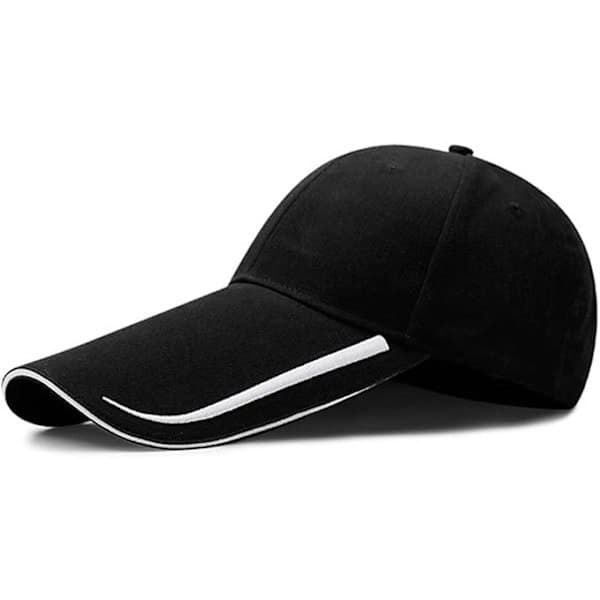 Baseballcaps i vasket bomull med forlenget brem