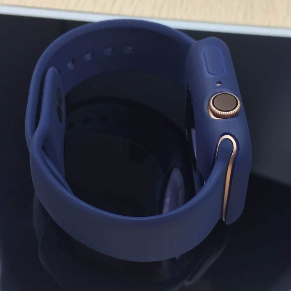 Mjukt fodral för Apple Watch 44mm Serie 6/5/4/SE 3- midnight blue 44mm