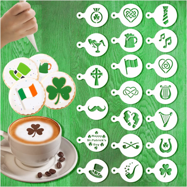 St. Patrick's Day Cookie Stencils - Återanvändbara dekorationsverktyg