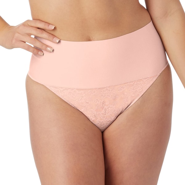 Dam Tämj Din Mage Spets Tanga Underkläder, Fast Kontroll Pink Pirouette Lace M