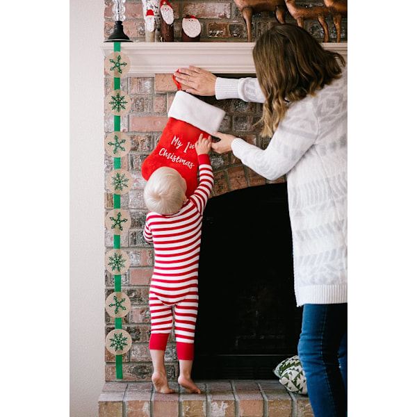 Min Första Julstrumpa, Bebisens Första Jul, Juldekoration, Klassisk Strumpa