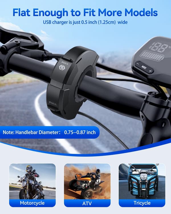 2025 Seneste Model Motorcykel Telefonoplader