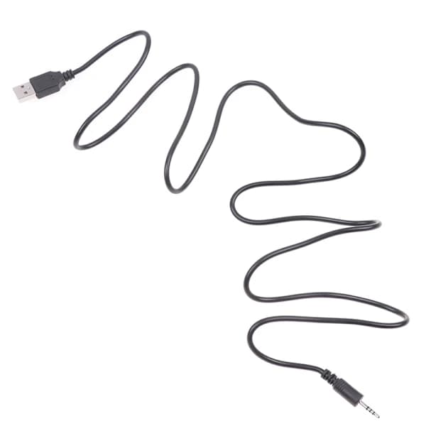 USB-lader strømledning for Synchros E40BT/E50BT hodetelefoner svart
