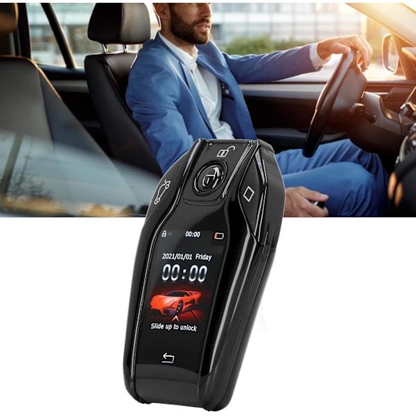 Universal TK800 LCD-skärm Smart Nyckel Fjärrkontroll Nyckellös Ingång Aluminiumlegering Bil Fjärrkontroll Nyckel för Alla Start Stopp Motor Knappar