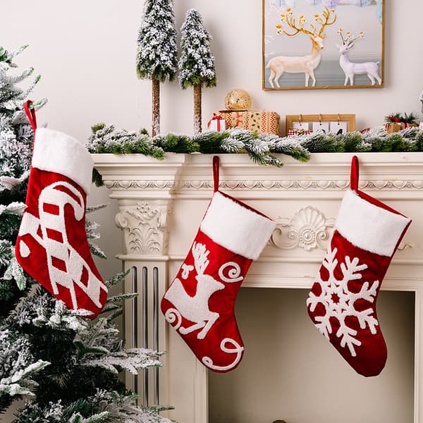 3 delar stor julklappsstrumpa presentpåse