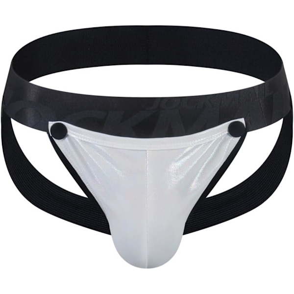 2025 Senaste Modell  Jockstrap Atletiska Stöd med Avtagbar Front Men Jock Strap Herrunderkläder  Vit   Large
