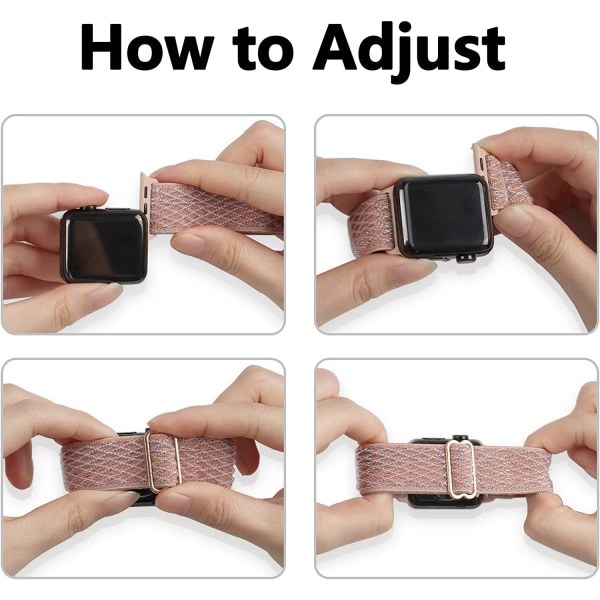 Stretchig Nylonarmband Kompatibelt med Apple Watch Band 38mm 15pack-Grid 38mm/40mm/41mm