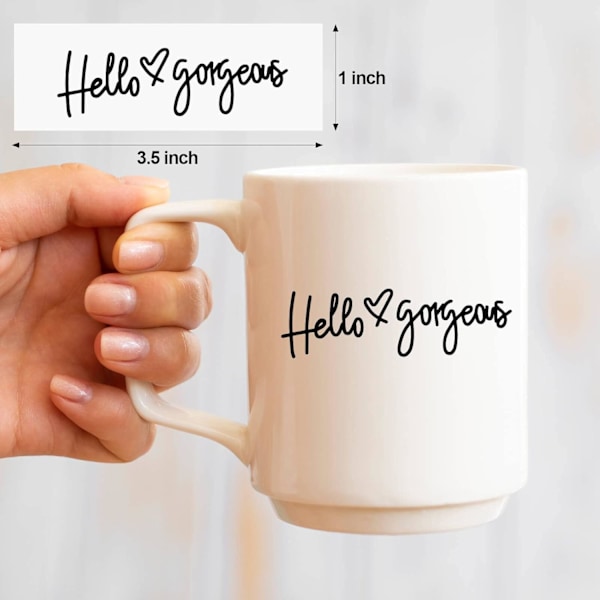 Hello Gorgeous Spegeldekal Miniatyr Bilsticker