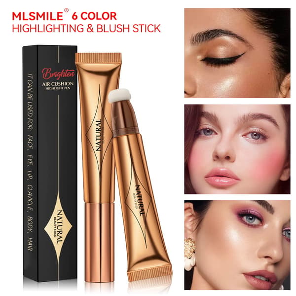 Multifunktionel makeup-pen, ansigtspude, highlighter, konturflydende blush, ansigtskonturstift 03#