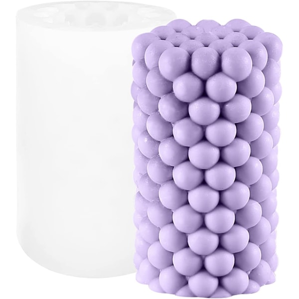 Cylinder Silikon Ljus Molds Pillar Cube Bubble Geometrisk Geometric Bubble