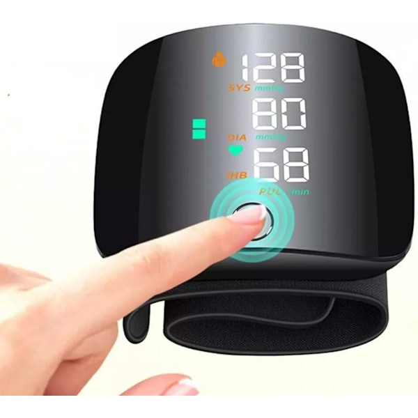 2025 Senaste Modell Handleds Noggrann Automatisk Blodtrycksmätare, Portabel Stor LCD-skärm BP-mätare, Justerbar Manschett med Minne