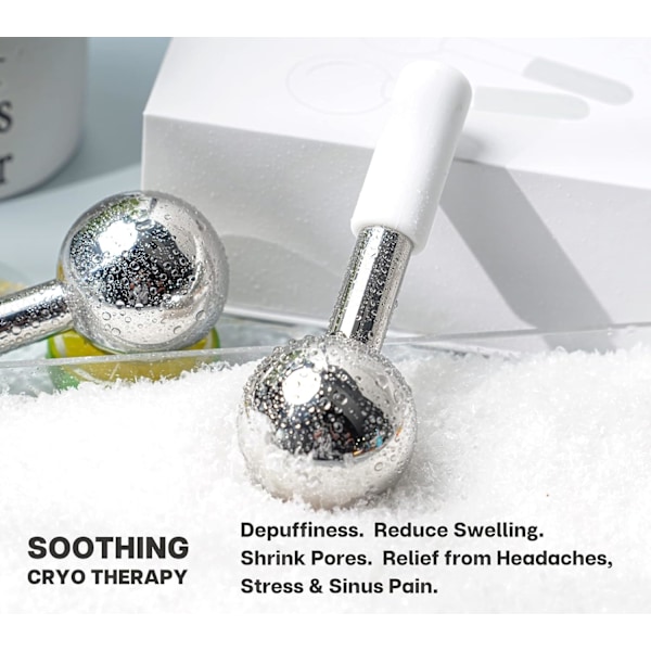 2025 Senaste Modell ICE Globes för Ansiktsbehandlingar & Gua Sha Set, Gua Sha Ansiktsverktyg och Cryo Sticks med Okrossbart Stål, Ansiktsmassage