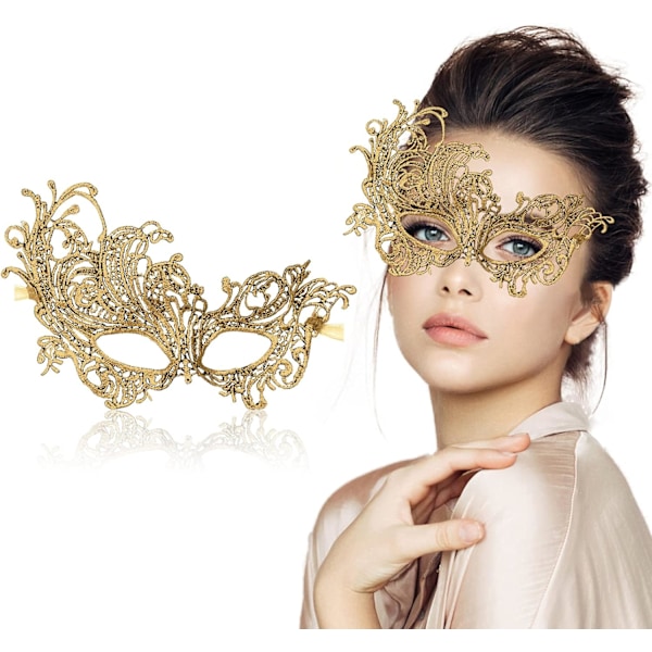 2025 Senaste Modell Maskeradmask för Kvinnor Spetsmasker Venetiansk Maskeradfest Kostymfest Halloween Karneval Passar för Vuxna,