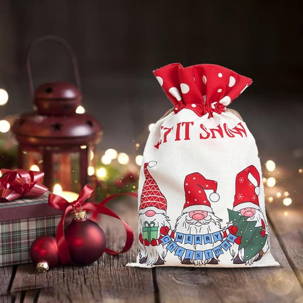 Jultomtesäck stor tygpåse