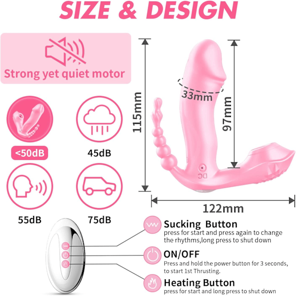 2025 Senaste Modell Klitoris Anal Vibrator Sexleksak Uppladdningsbar