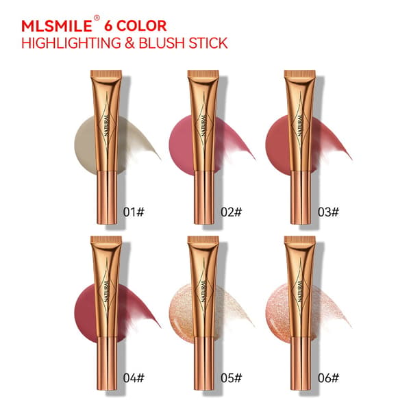 Multifunktionel makeup-pen, ansigtspude, highlighter, konturflydende blush, ansigtskonturstift 03#