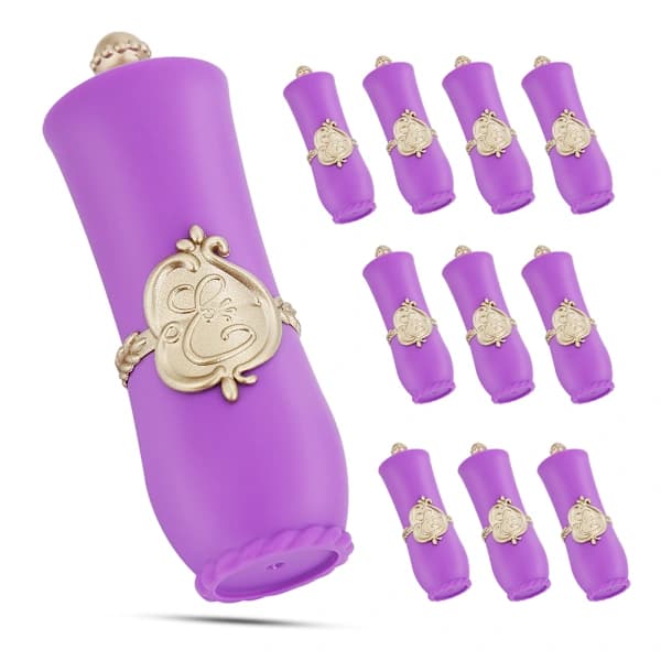 10 stk lilla DIY leppestift- og leppepomade-tomme tuber