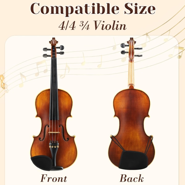 Violin axelstödsdyna (2 st) - Mjuk bomullssvamp