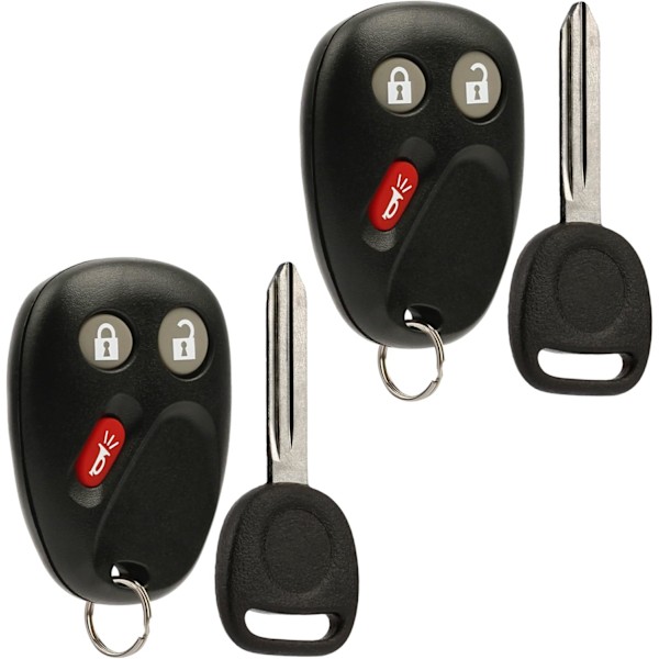 Fjärrkontroll Nyckelfob med Tändningsnyckel Passar 2003-2006 Chevy Avalanche Equinox Silverado SSR Suburban Tahoe / GMC Sierra Yu